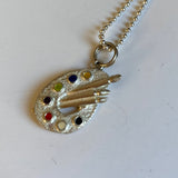 Vintage Artist’s Palette Charm on Sterling Silver