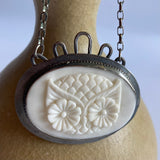 Carved Bone Owl Necklace