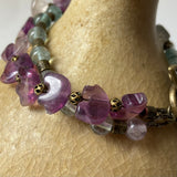 Fluorite Bear Bracelet - Double Strand