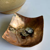 Square Hammered Bronze Trinket Dish