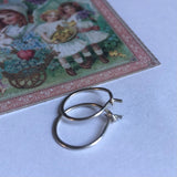 Sterling Silver Sleeper Hoop Earrings - 1/2” Hoops