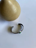 Malachite Cuff Bracelet - Bronze and Sterling Silver
