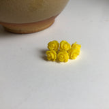 Yellow Rose Stud Earrings