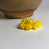 Yellow Rose Stud Earrings
