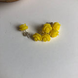 Yellow Rose Stud Earrings