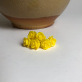 Yellow Rose Stud Earrings