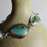 Alacron Turquoise Link Bracelet in Sterling Silver