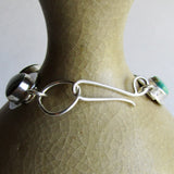Alacron Turquoise Link Bracelet in Sterling Silver