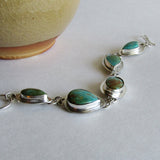 Alacron Turquoise Link Bracelet in Sterling Silver