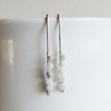 Raw White Diamond Earrings