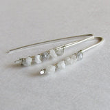 Raw White Diamond Earrings