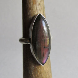 Purple Labradorite Ring - Size 7.5 - 7.75