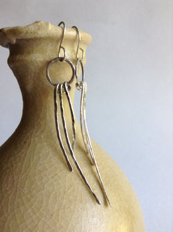 Long Fringe Earrings - Sterling Silver