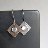 Moonstone Sunburst Earrings