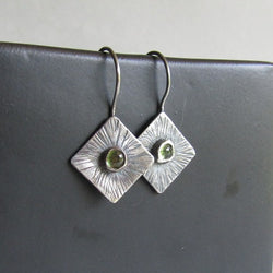 Peridot Sunburst Earrings