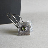 Peridot Sunburst Earrings