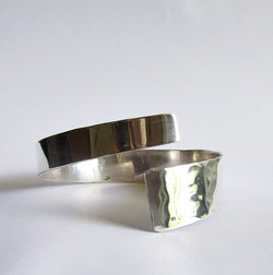 Sterling Silver Bypass Bangle Bracelet