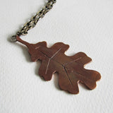 Copper Oak Leaf Necklace