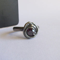 Purple Bird's Nest Ring - Size 8