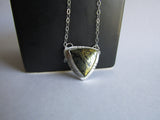 Triangle Pyrite Necklace - Pyrite in Chalcedony