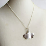 Ginkgo Leaf Necklace in Sterling Silver