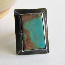 Royston Turquoise Statement Ring - Size 9.5