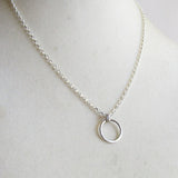 Tiny Hoop Necklace - 16" Chain