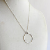 Large Hoop Necklace - 18" Chain