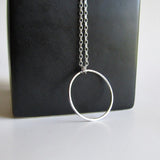 Large Hoop Necklace - 18" Chain