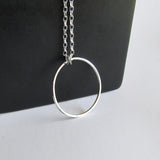 Large Hoop Necklace - 18" Chain