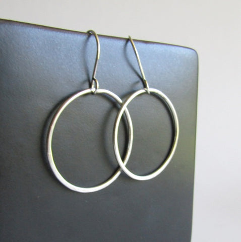 Sterling Silver Hoop Earrings - Large