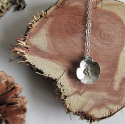 Sterling Silver Flower Necklace