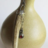 Deer Antler Necklace with Carnelian and Silver Heart