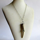 Deer Antler Necklace with Citrine