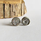 Small Heart Stud Earrings