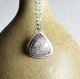 Triangle Crazy Lace Agate Necklace