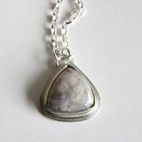 Triangle Crazy Lace Agate Necklace