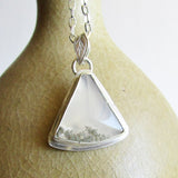 Moss Agate Necklace -Triangle