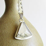 Moss Agate Necklace -Triangle