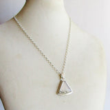 Moss Agate Necklace -Triangle