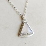 Moss Agate Necklace -Triangle