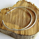 Large Hoop Earrings - Sterling Silver - 2" Diameter