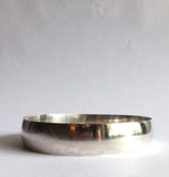 Wide Solid Silver Bangle Bracelet