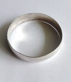 Wide Solid Silver Bangle Bracelet