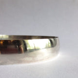 Wide Solid Silver Bangle Bracelet