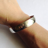 Wide Solid Silver Bangle Bracelet