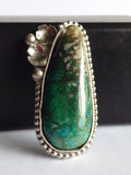 Custom Chrysocolla Statement Ring - Made to Order Ring