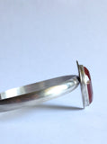 Faceted Carnelian Cuff Bracelet - Medium Size