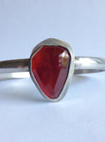 Faceted Carnelian Cuff Bracelet - Medium Size