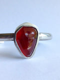 Faceted Carnelian Cuff Bracelet - Medium Size